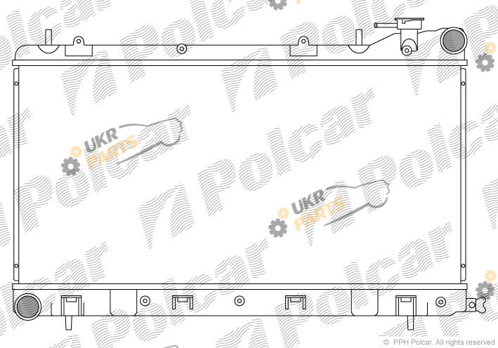 Радиатор охлаждения двигателя Polcar 721108-1