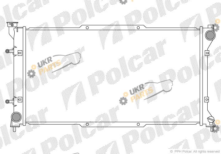 Радиатор охлаждения двигателя Polcar 720608-2