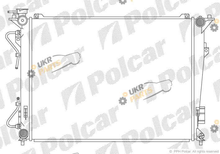 Радиатор охлаждения двигателя Polcar 402608-1