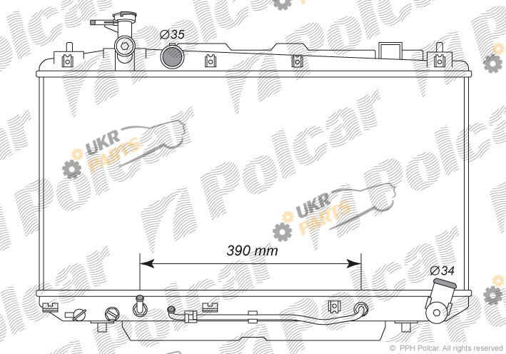 Радиатор охлаждения двигателя Polcar 814608-4