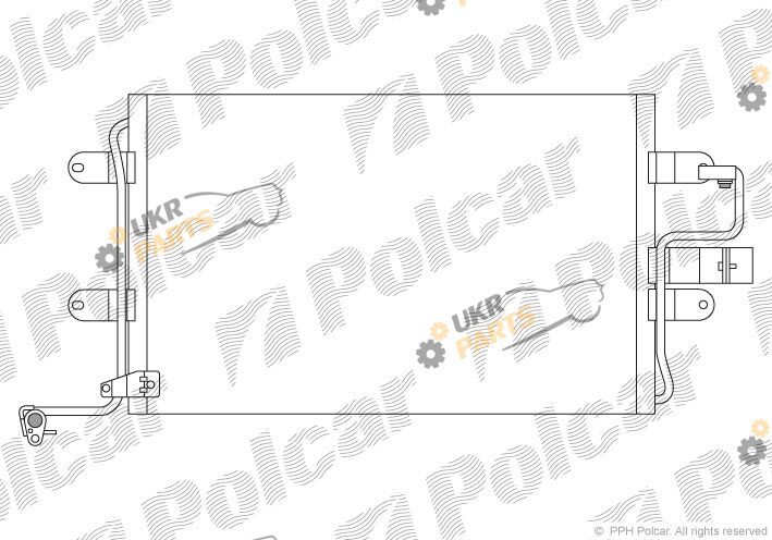 Радиатор кондиционера Polcar 1323K8C2