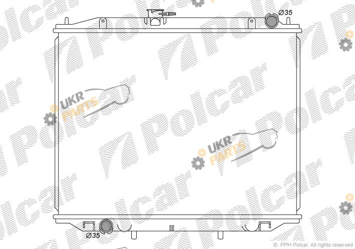 Радиатор охлаждения двигателя Polcar 2770084K