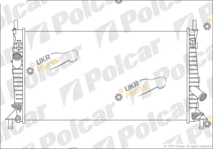 Радиатор охлаждения двигателя Polcar 3202081K