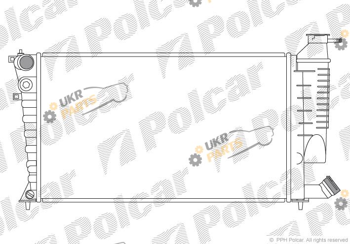 Радиатор охлаждения двигателя Polcar 232608A6