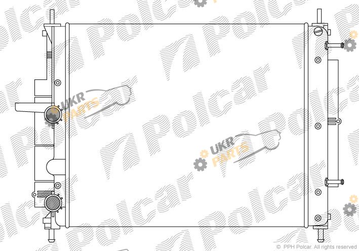 Радиатор охлаждения двигателя Polcar 301908A6
