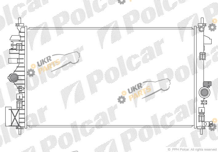 Радиатор охлаждения двигателя Polcar 552008-1
