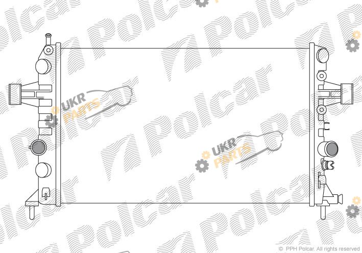 Радиатор охлаждения двигателя Polcar 556008-3