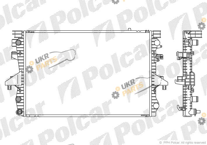 Радиатор охлаждения двигателя Polcar 956808A1