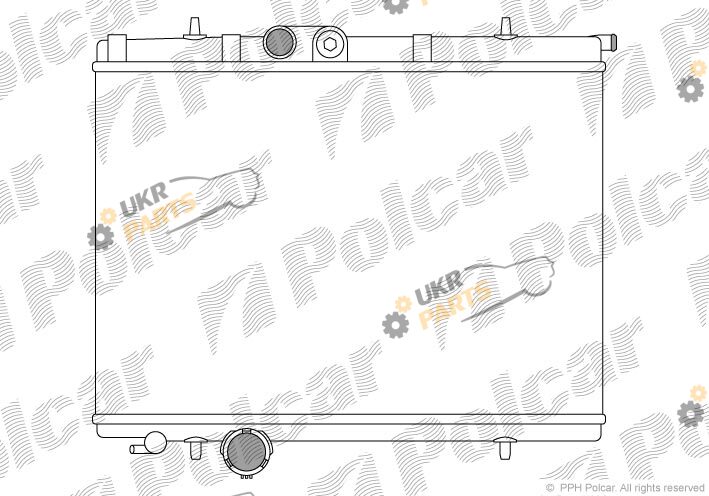 Радиатор охлаждения двигателя Polcar 572308A6