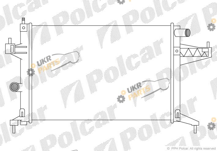 Радиатор охлаждения двигателя Polcar 555608A3