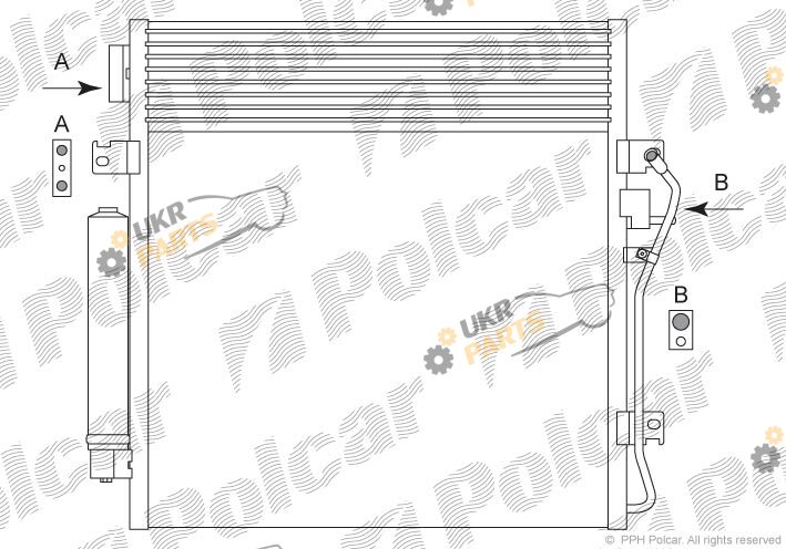 Радиатор кондиционера Polcar 3135K8C1