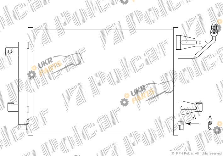 Радиатор кондиционера Polcar 5095K8C2