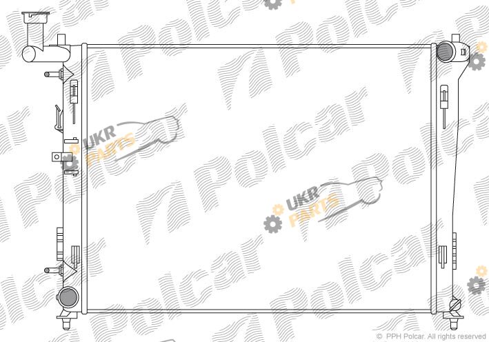 Радиатор охлаждения двигателя Polcar 4015083X