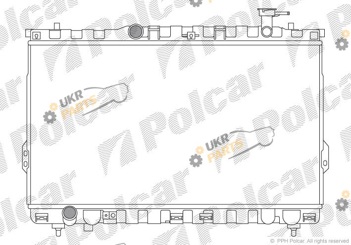 Радиатор охлаждения двигателя Polcar 4050081X