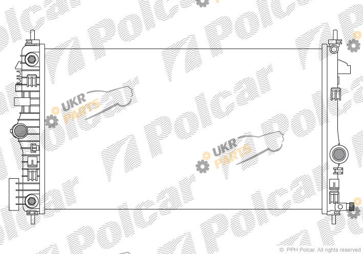 Радиатор охлаждения двигателя Polcar 5520084X