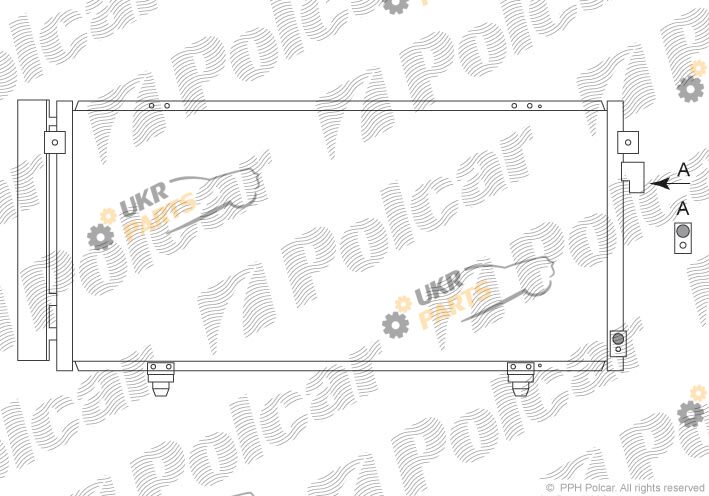 Радиатор кондиционера Polcar 7242K8C1