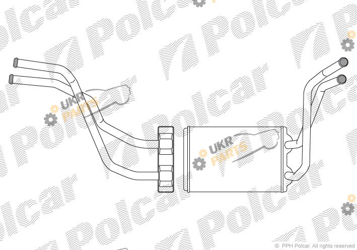 Радиатор печки Polcar 8134N8-1