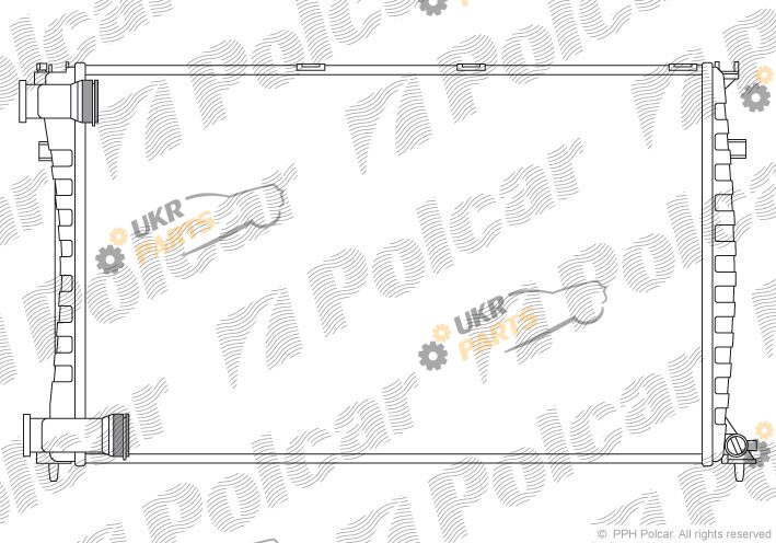 Радиатор охлаждения двигателя polcar 233008-1