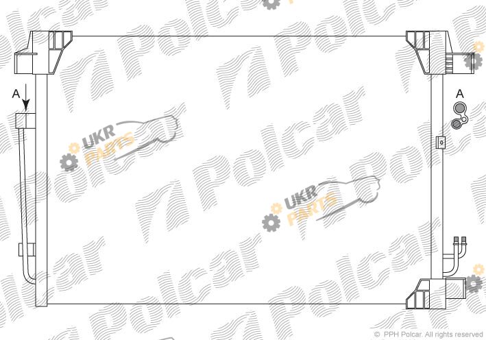 Радиатор кондиционера Polcar 2749K8C1