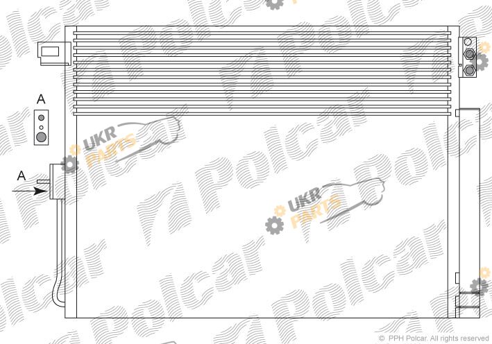 Радиатор кондиционера Polcar 3431K8C1