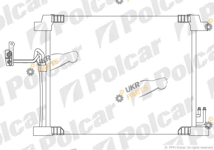 Радиатор кондиционера Polcar 3551K8C1