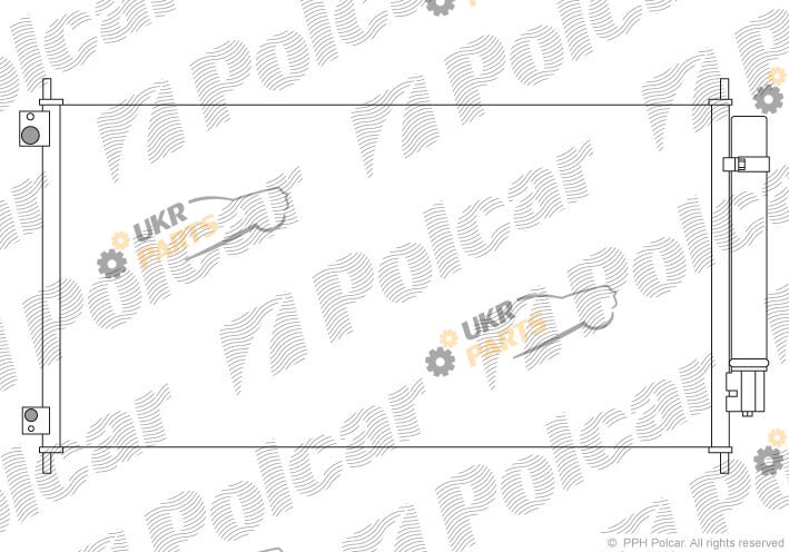 Радиатор кондиционера Polcar 3851K8C1