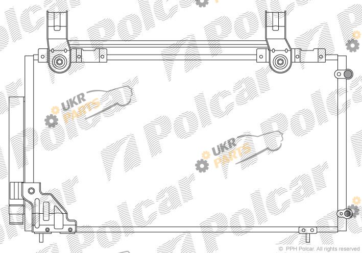 Радиатор кондиционера Polcar 3859K8C1