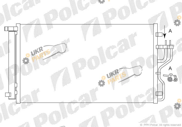 Радиатор кондиционера Polcar 4048K8C1