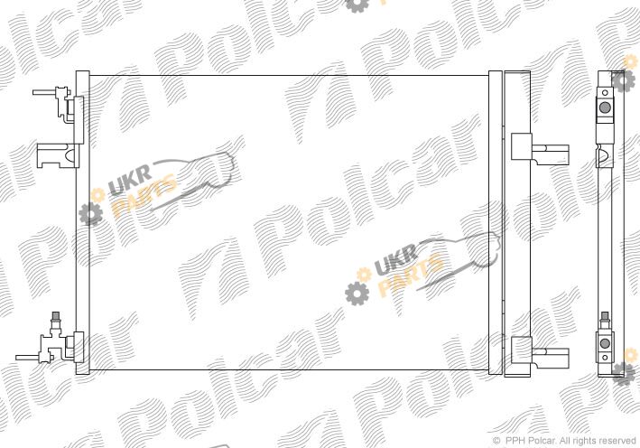Радиатор кондиционера Polcar 5511K8C1