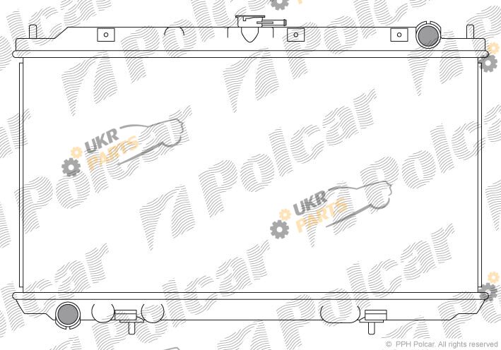 Радиатор охлаждения двигателя Polcar 273408-3