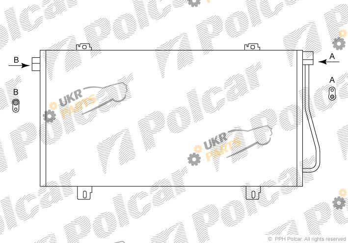 Радиатор кондиционера Polcar 6041K8C4