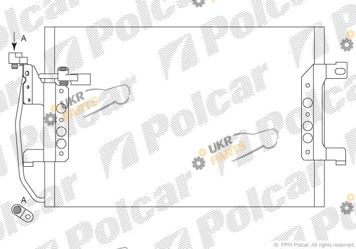 Радиатор кондиционера Polcar 5038K8C1