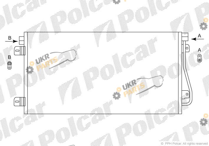 Радиатор кондиционера Polcar 6041K8C3