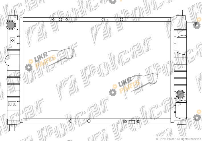 Радиатор охлаждения двигателя Polcar 290208-A