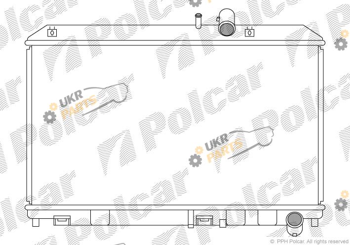 Радиатор охлаждения двигателя Polcar 454808-1