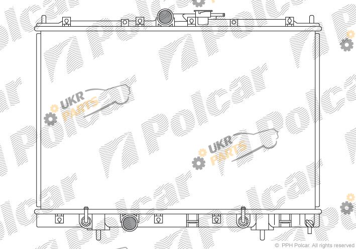 Радиатор охлаждения двигателя Polcar 526908-2
