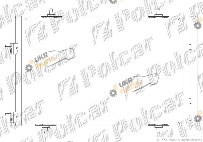 Радиатор кондиционера Polcar 5748K84X