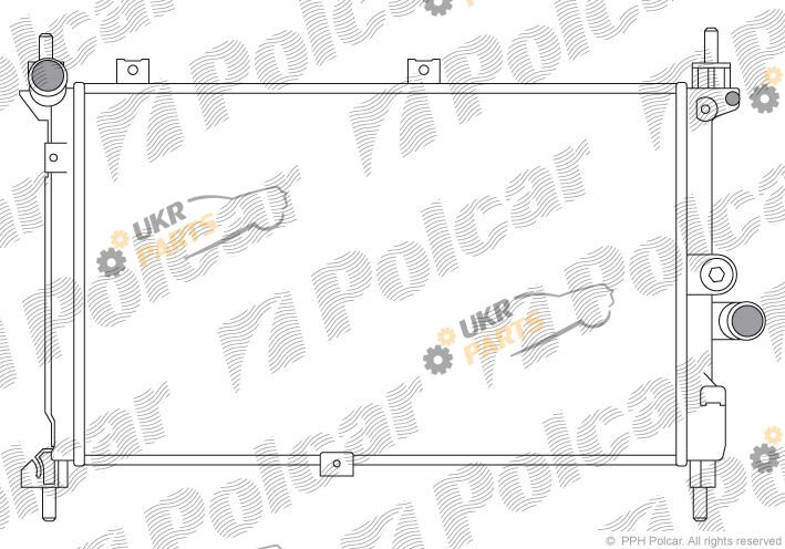Радиатор охлаждения двигателя Polcar 550708A4