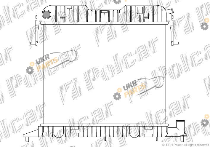 Радиатор охлаждения двигателя Polcar 552508-3