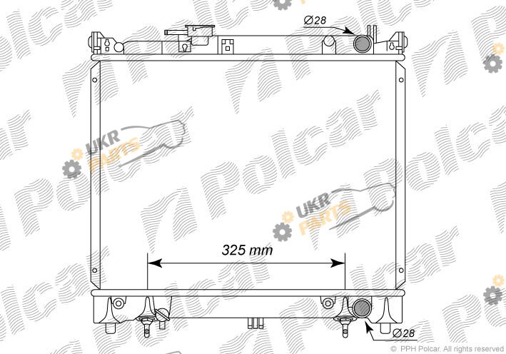 Радиатор охлаждения двигателя Polcar 740308-3