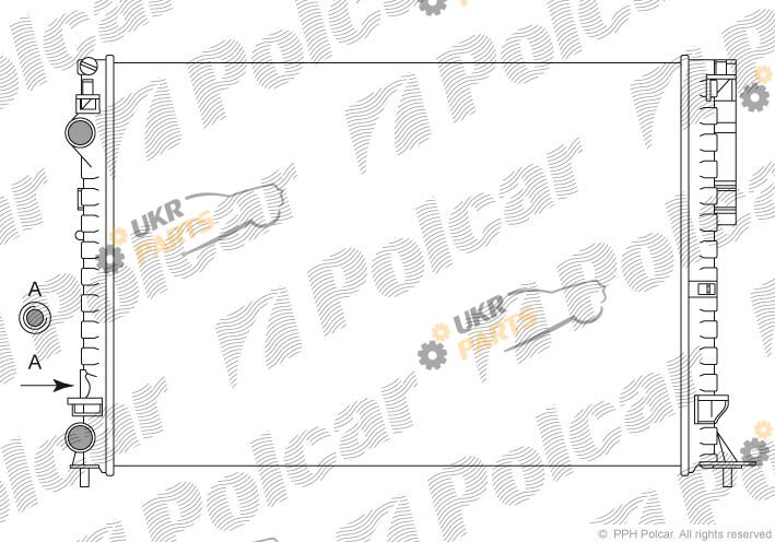 Радиатор охлаждения двигателя Polcar 603208A3