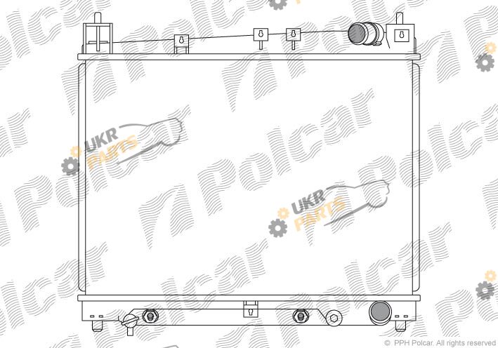 Радиатор охлаждения двигателя Polcar 810308-4