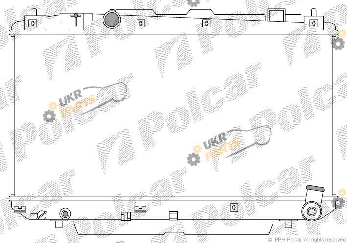 Радиатор охлаждения двигателя Polcar 814608-1
