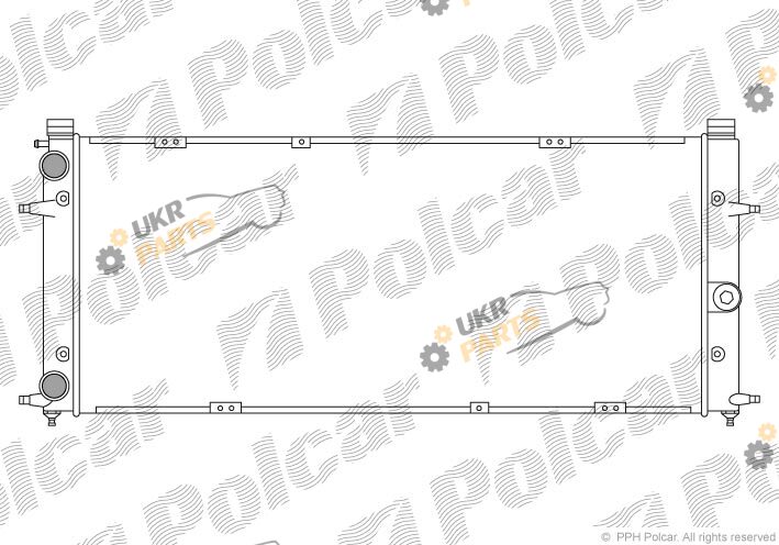 Радиатор охлаждения двигателя Polcar 956608A0