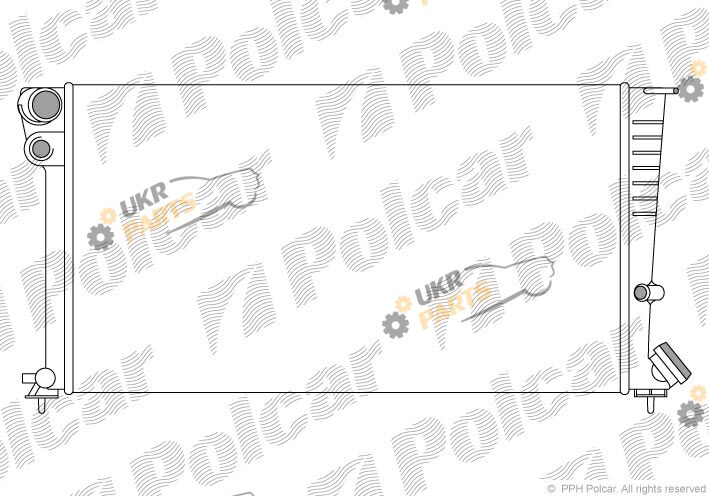 Радиатор охлаждения двигателя Polcar 235008-3