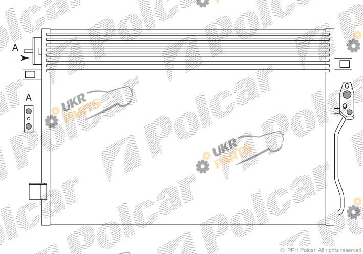 Радиатор кондиционера Polcar 3140K8C1