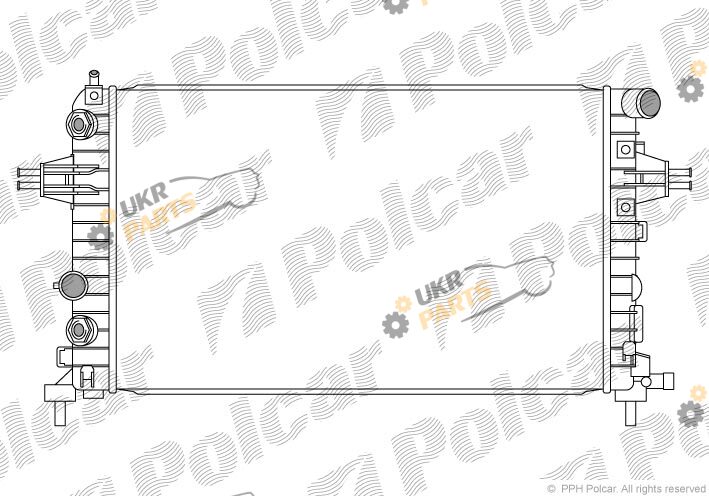 Радиатор охлаждения двигателя Polcar 5509081X
