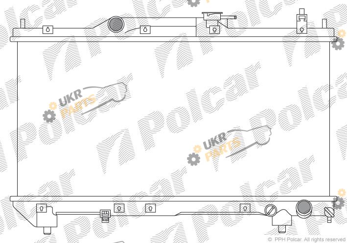 Радиатор охлаждения двигателя Polcar 812308-3