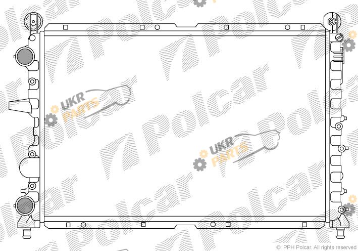 Радиатор охлаждения двигателя Polcar 420308A4