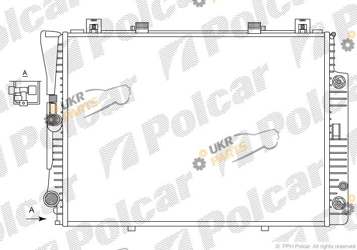 Радиатор охлаждения двигателя Polcar 502408A8